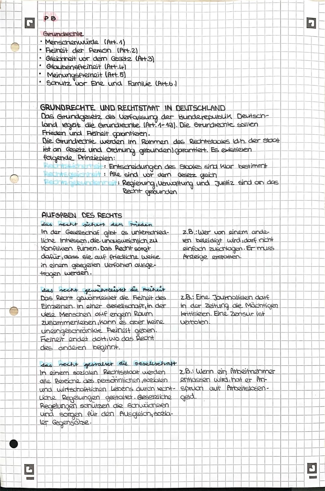 Rechte- Zusammenfassung, Delikts -und Strafmündigkeit