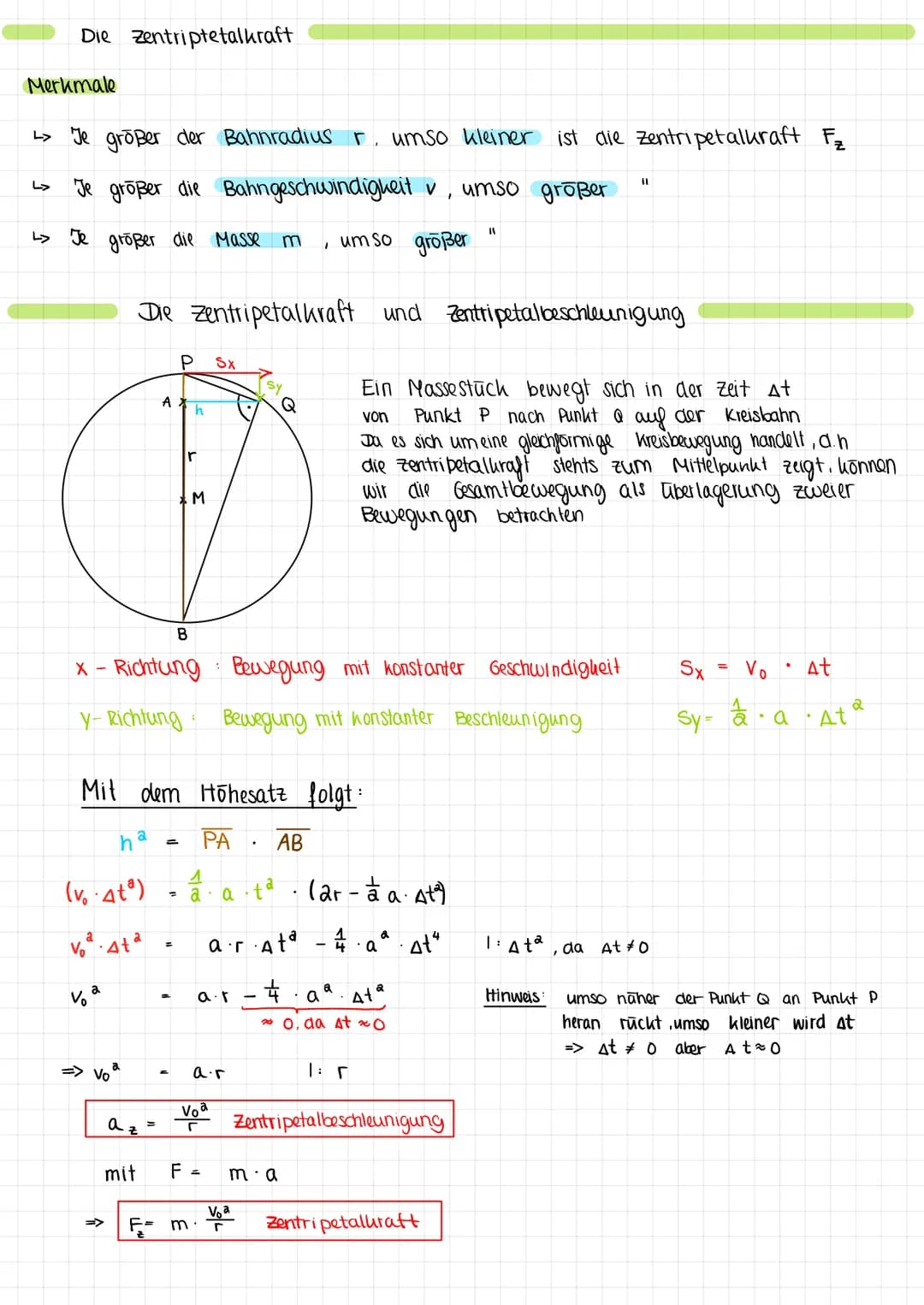 Die Kreisbewegung
7m
atr
V=T
<=>
V=
Berechnung der Umlauf Geschwindigkeit.
=$
atr
-
=
physik
L
Kreis / Drehfre quenz:
f
Frequent
Einheit: [f