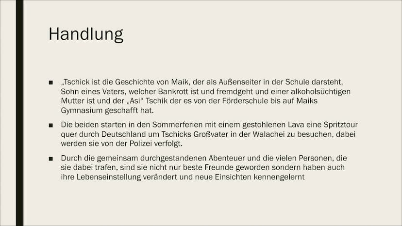999
ro
ro
ro
tschick
roman
WOLFGANG HERRNDORF
TSCHICK
Roman
von Wolfang Herrndorf Quiz zum Buch ,,Tschick"
• Welche Figur hat ein Suchtprobl