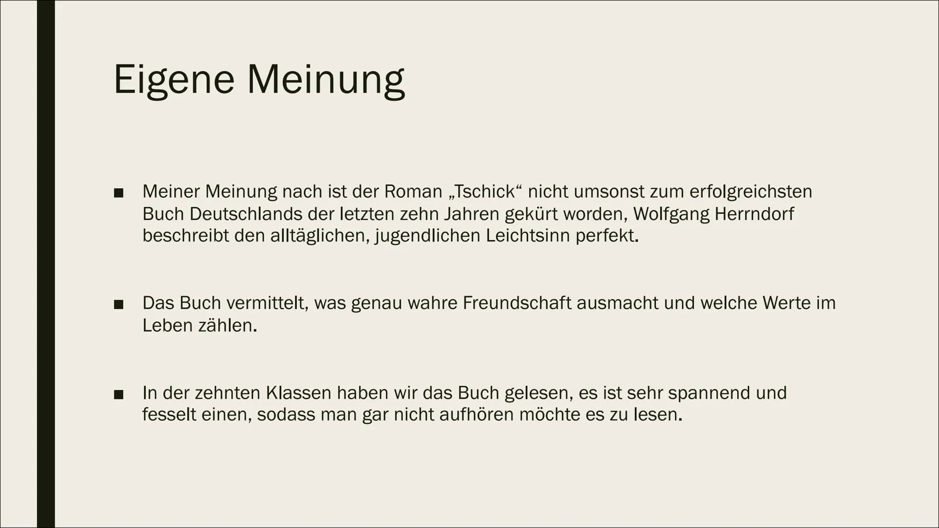 999
ro
ro
ro
tschick
roman
WOLFGANG HERRNDORF
TSCHICK
Roman
von Wolfang Herrndorf Quiz zum Buch ,,Tschick"
• Welche Figur hat ein Suchtprobl