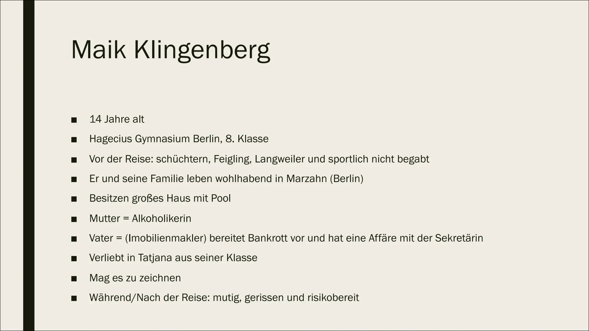 999
ro
ro
ro
tschick
roman
WOLFGANG HERRNDORF
TSCHICK
Roman
von Wolfang Herrndorf Quiz zum Buch ,,Tschick"
• Welche Figur hat ein Suchtprobl