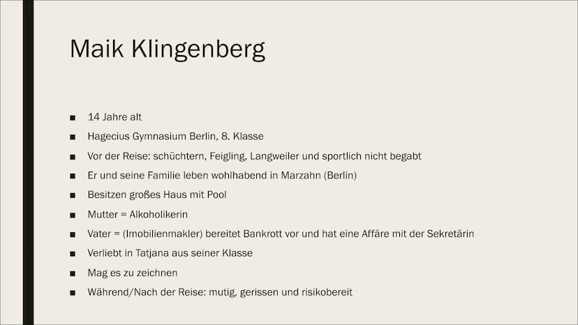 999
ro
ro
ro
tschick
roman
WOLFGANG HERRNDORF
TSCHICK
Roman
von Wolfang Herrndorf Quiz zum Buch ,,Tschick"
• Welche Figur hat ein Suchtprobl