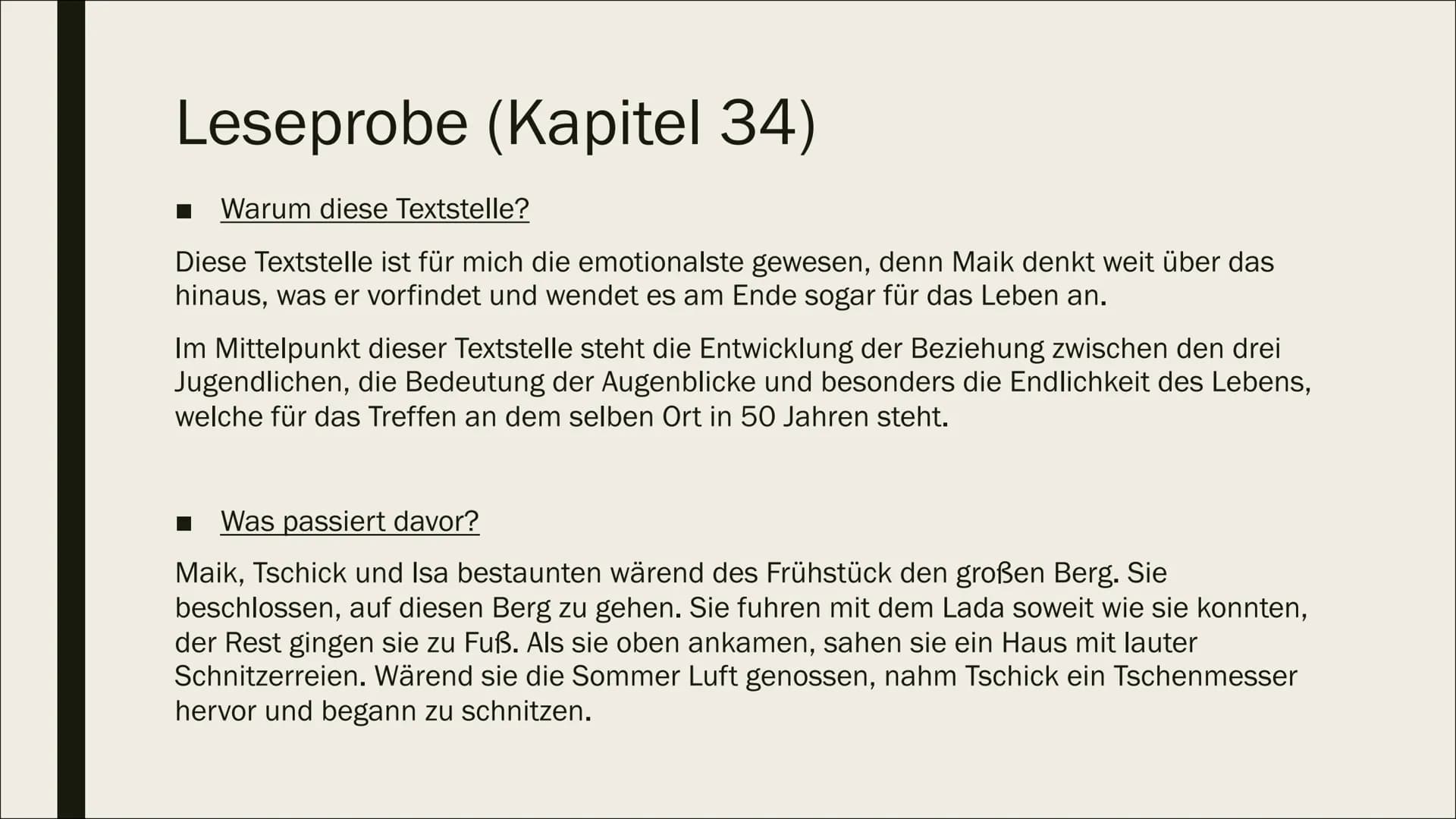999
ro
ro
ro
tschick
roman
WOLFGANG HERRNDORF
TSCHICK
Roman
von Wolfang Herrndorf Quiz zum Buch ,,Tschick"
• Welche Figur hat ein Suchtprobl