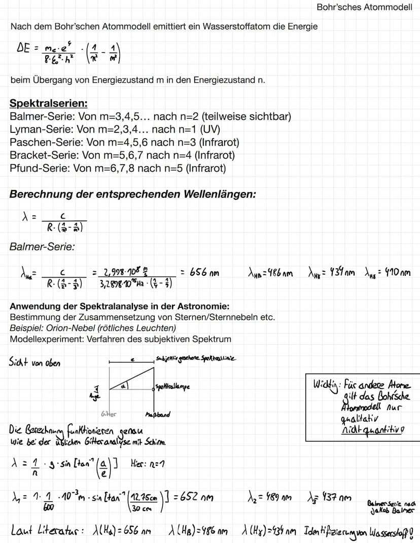 Bohr'sches Atommodell
Niels Bohr 1913: Ergänzung des Kern-Hülle-Modells von Rutherford
1. Postulat (Quantenbedingung).
Im Atom bewegen sich 