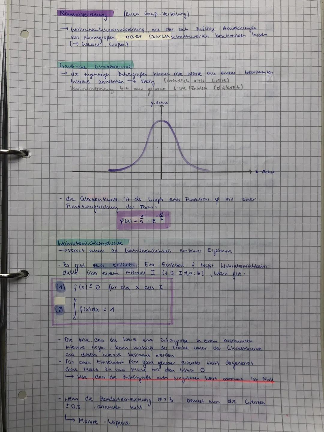 # Normalverteilung (auch Gauß-verteilung)

J

→Wahrscheinlichkeits verteilung, mit der sich zufällige Abweichungenven

oder Durch schnittswe