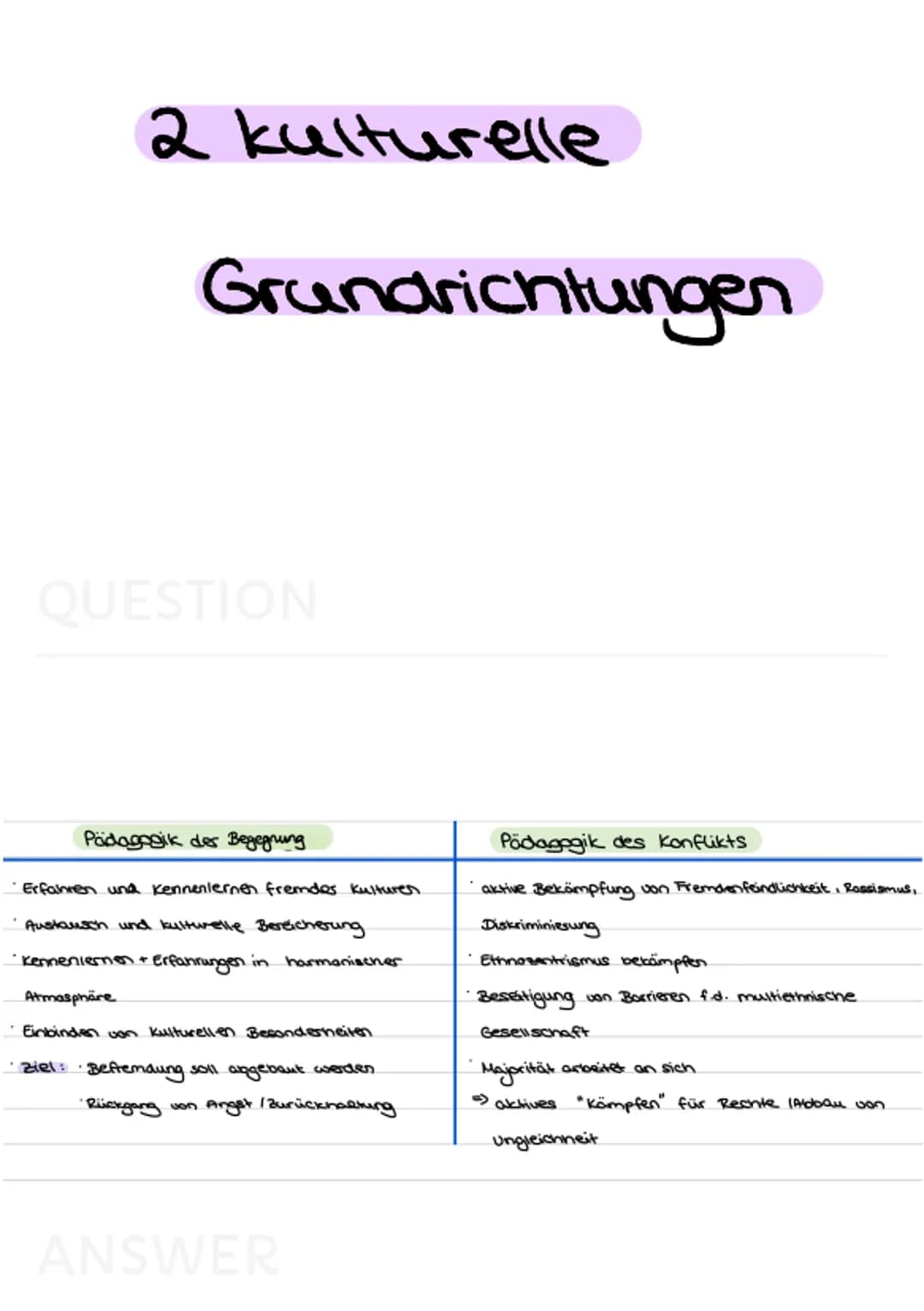 Grundannahme
QUESTION
-
IKP • notwendige entwort auf eine dauerhaft entstandene multiethnische Gesellschaft
→ Pädagogische Handlungsmöglichk