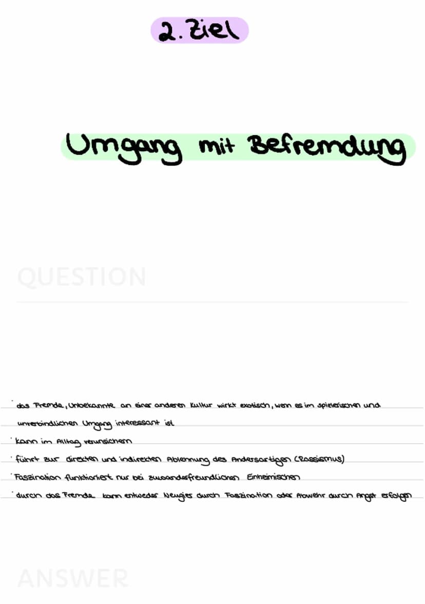 Grundannahme
QUESTION
-
IKP • notwendige entwort auf eine dauerhaft entstandene multiethnische Gesellschaft
→ Pädagogische Handlungsmöglichk