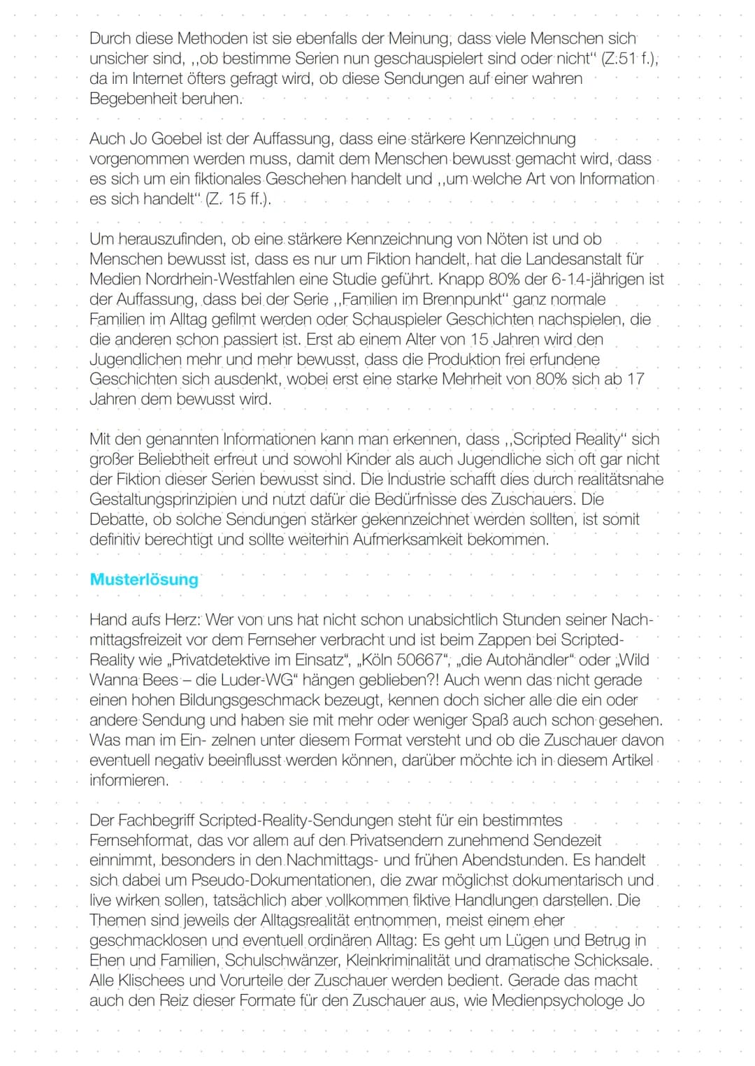 MATERIALGESTÜTZES SCHREIBEN
EINES INFORMIERENDEN TEXTES
Bei dieser Aufgabenart sollen Sie auf der Grundlage mehrerer Materialen einen
Inform