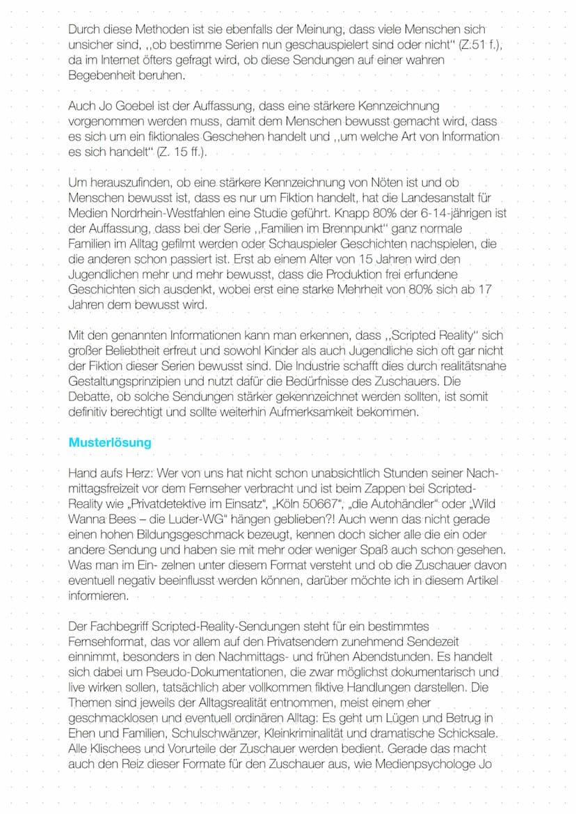 MATERIALGESTÜTZES SCHREIBEN
EINES INFORMIERENDEN TEXTES
Bei dieser Aufgabenart sollen Sie auf der Grundlage mehrerer Materialen einen
Inform