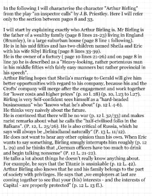 Know An inspector calls, characterization Mr. Birling  thumbnail