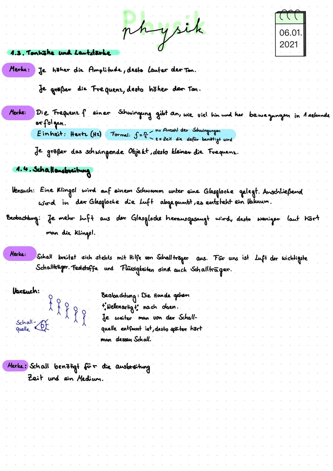 Akkustik
4.4. Einführung
Uns interesieren drei Dinge:
• Was ist Schall?
Wie entsteht Schall ?
Was erzeugt Schall?
1.2. Zeit · Ort- Diagramm
