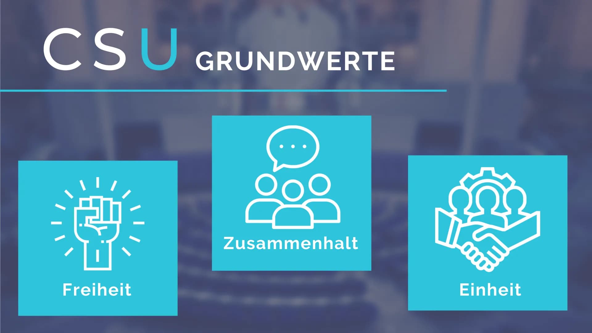 CDU & CSU
Die "größte" Partei Deutschlands VERLAUF
Was euch erwartet
Wer sind CDU & CSU?
Geschichte
Grundwerte
● Aktuelles
● Ziele
KAS Chris