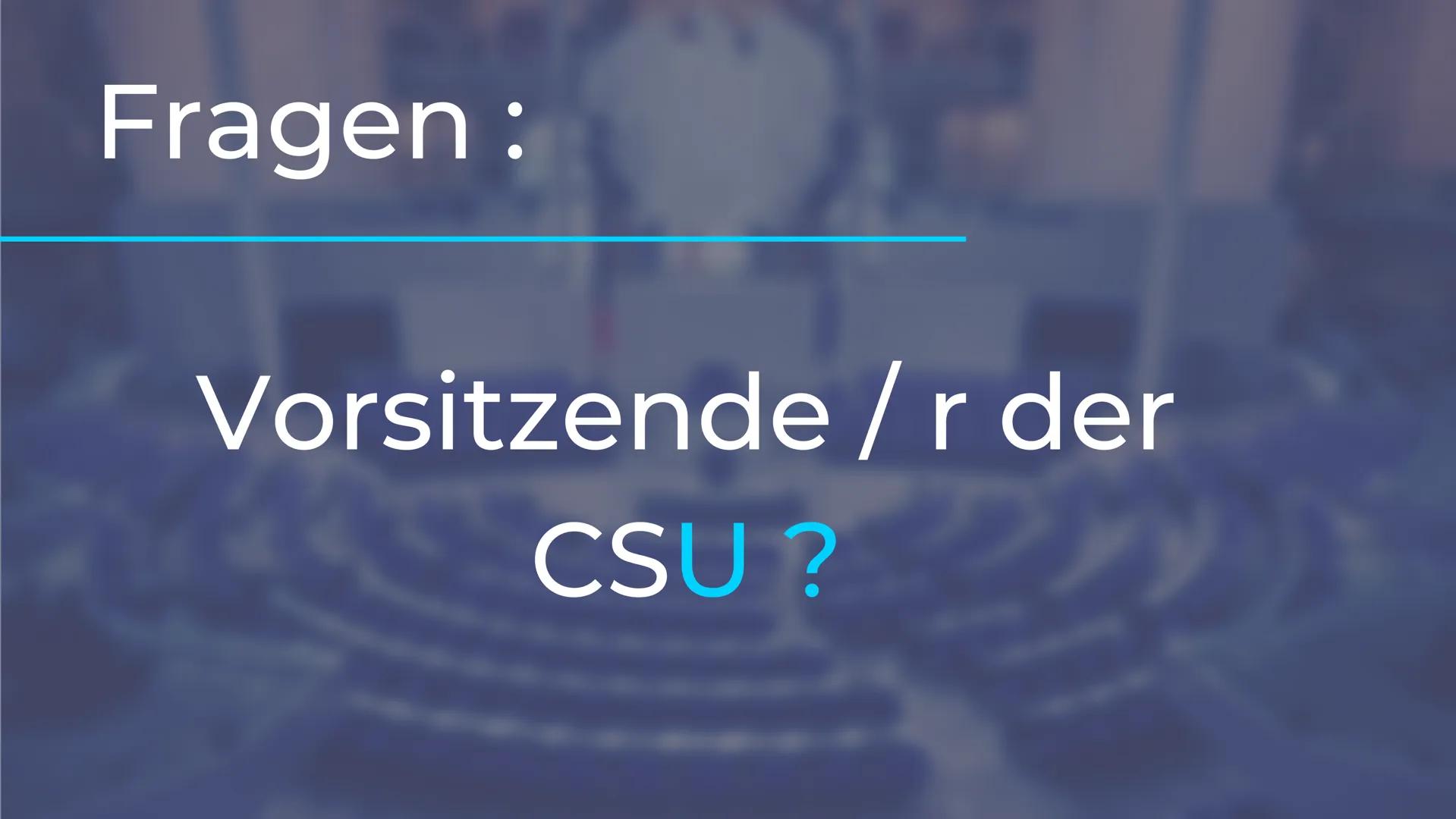 CDU & CSU
Die "größte" Partei Deutschlands VERLAUF
Was euch erwartet
Wer sind CDU & CSU?
Geschichte
Grundwerte
● Aktuelles
● Ziele
KAS Chris