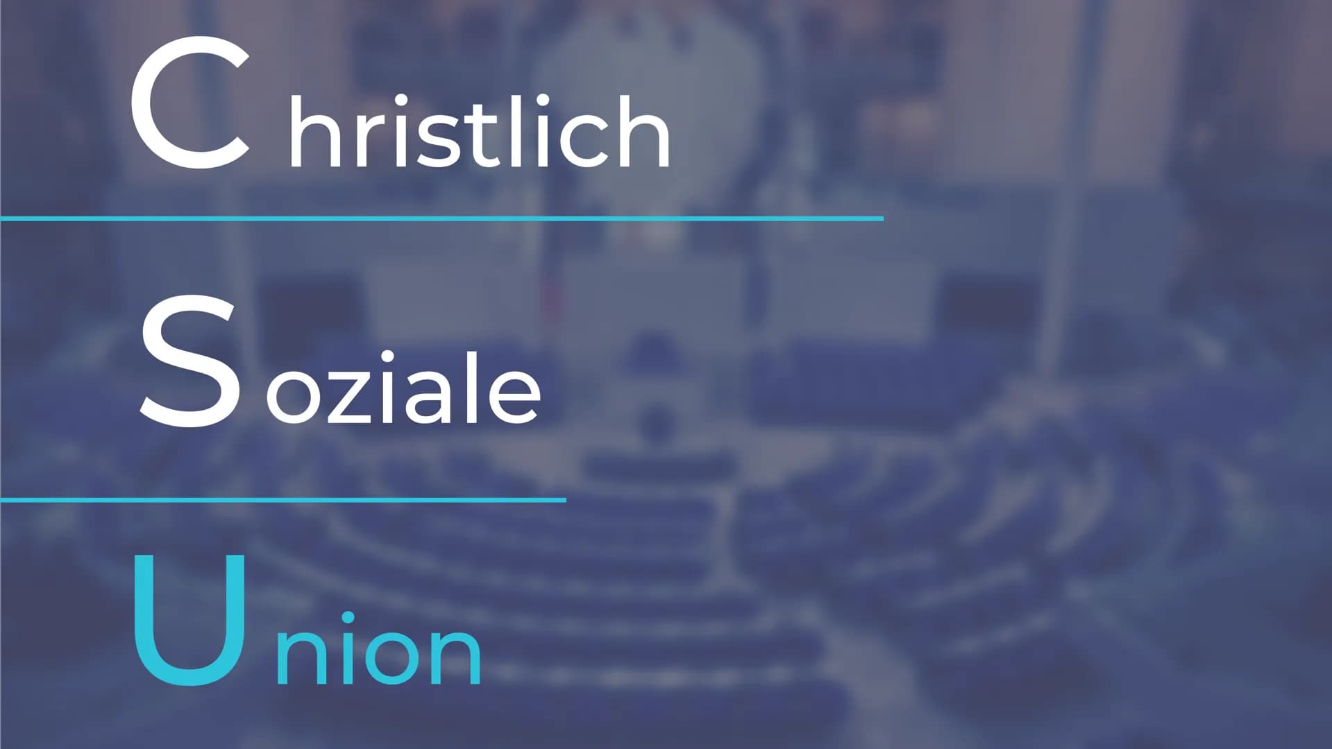 CDU & CSU
Die "größte" Partei Deutschlands VERLAUF
Was euch erwartet
Wer sind CDU & CSU?
Geschichte
Grundwerte
● Aktuelles
● Ziele
KAS Chris