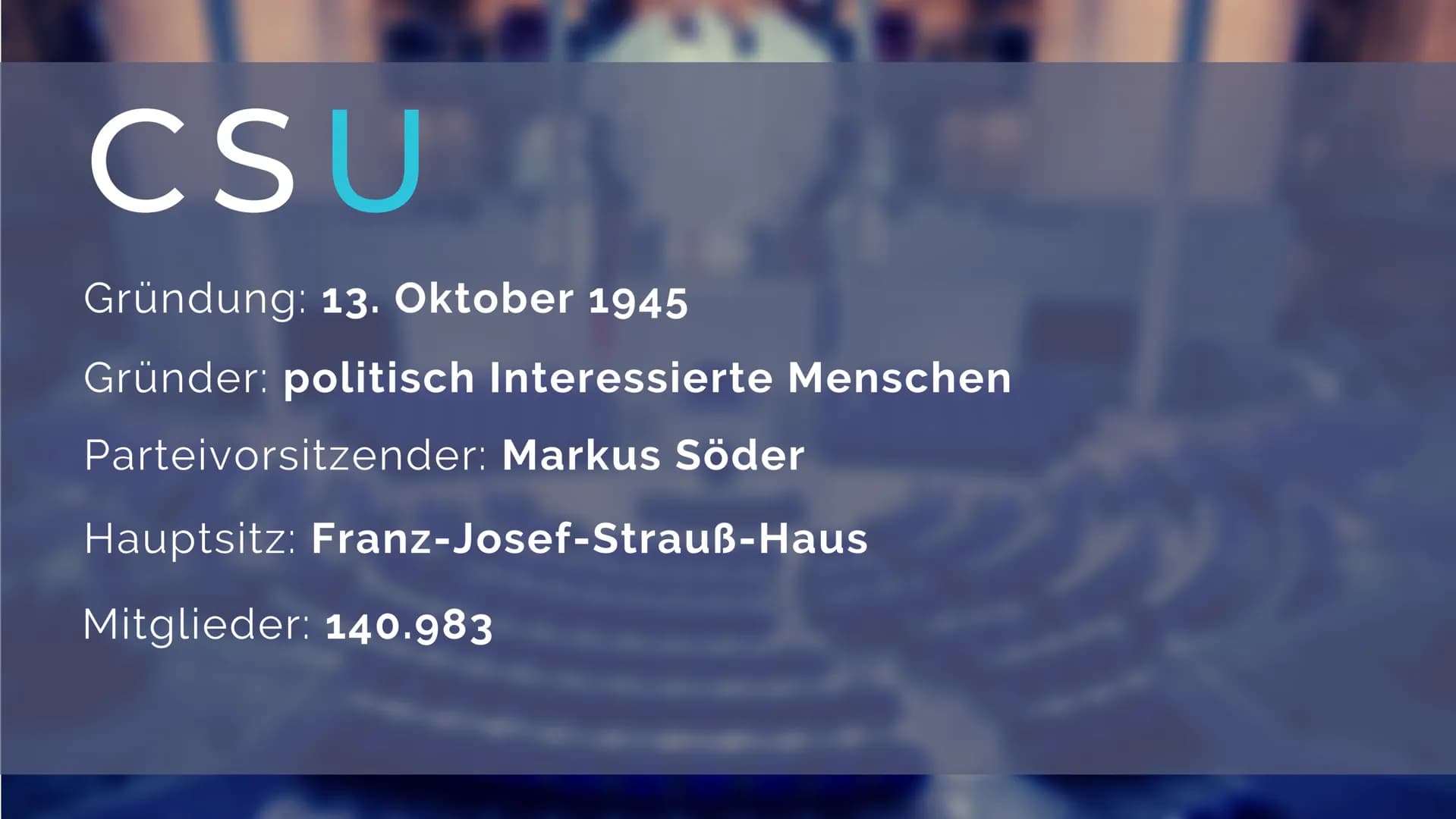 CDU & CSU
Die "größte" Partei Deutschlands VERLAUF
Was euch erwartet
Wer sind CDU & CSU?
Geschichte
Grundwerte
● Aktuelles
● Ziele
KAS Chris