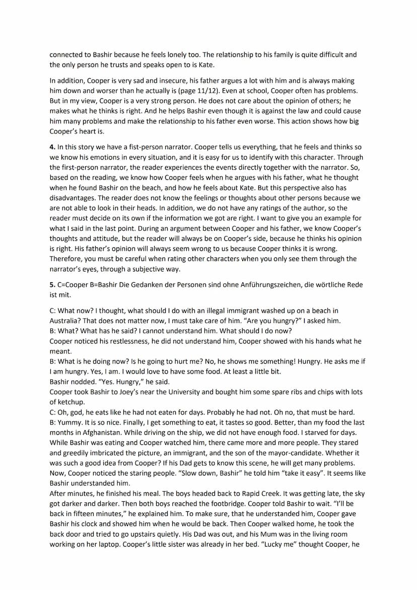 English - Coast to coast - mock exam
1. The novel "Coast to coast" written by David Fermer in year 2016 is about the hiding of an
immigrant 