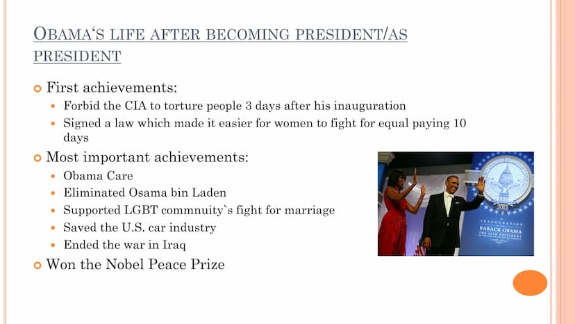 Barack Obama - changing the world
YES, WE CAN. CONTENT
o Few facts about Barack Obama
o Obama's life before/after becoming the president
o O