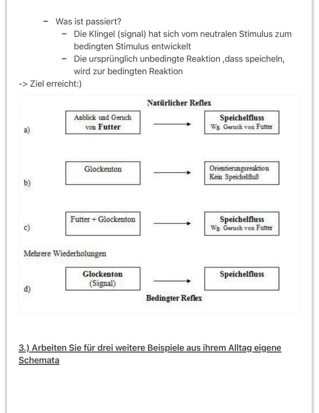 Päda: Lerntheorien
Klassische Konditionierung und Gegenkonditionierung
BIMMEL!
TAZ
-
BIMMEL!
BIMMEL!
ARBEITSAUFTRAG
Die Bilderfolge zeigt, w