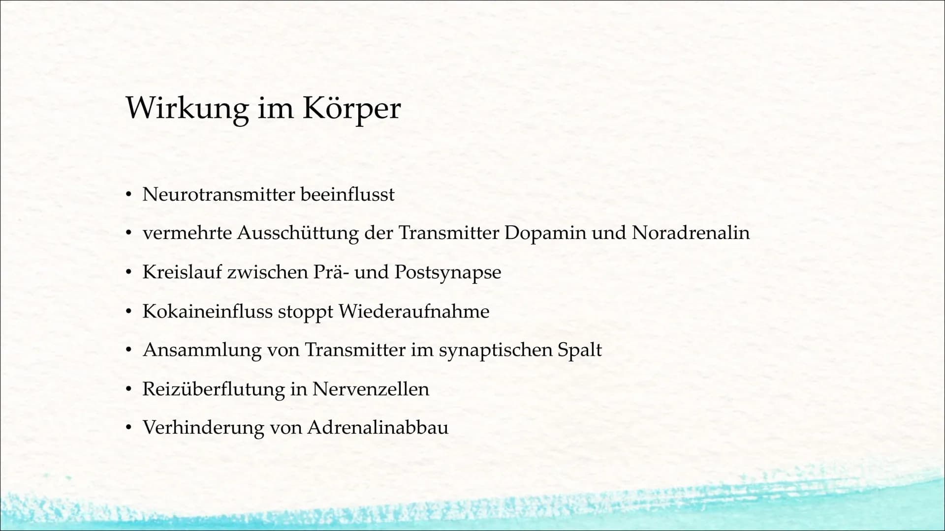 H3C-N.
Kokain
(Benzoylecgoninmethylester)
O
O
CH3 Gliederung
I. Allgemeines
II. Vorkommen/Konsum
III. Wirkungen im Körper
IV. Kurz-/Langzeit