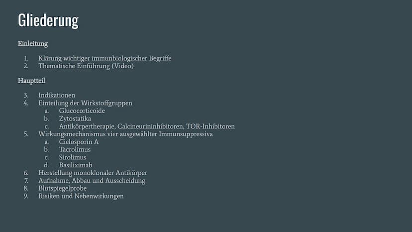 Immunsuppression
-Schmaler Grat zwischen Infektion und Abstoßung-
Def.: Immunsuppressiva sind Substanzen, welche die Funktion
des Immunsyste