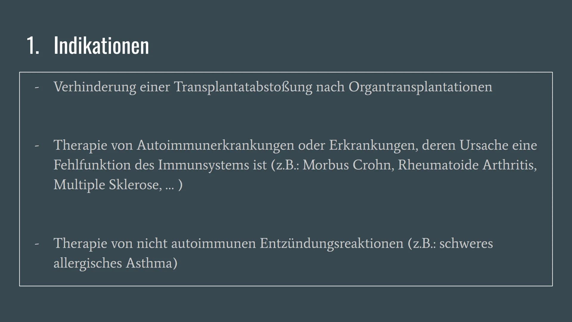 Immunsuppression
-Schmaler Grat zwischen Infektion und Abstoßung-
Def.: Immunsuppressiva sind Substanzen, welche die Funktion
des Immunsyste