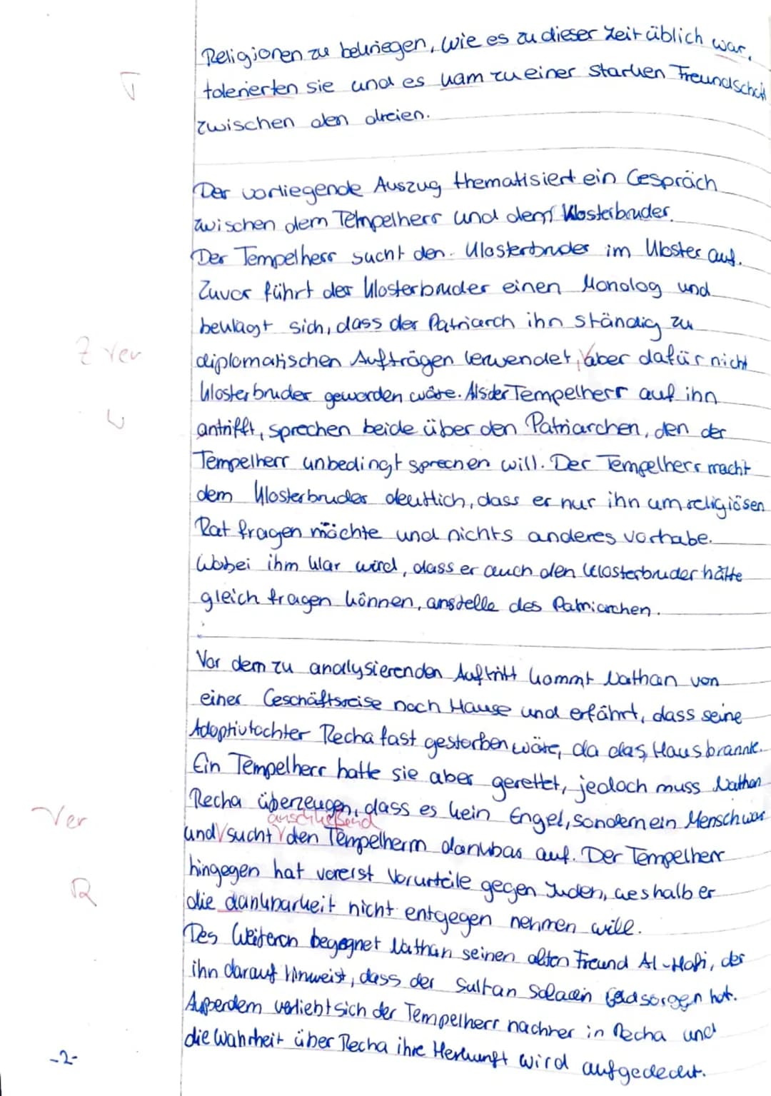 Aufgabe 11
Bei dem mir vorliegenden Text handelt es sich um
den ersten Auftritt des Vierten Aufzug aus dem.
Drama, Nathan der Weise." Das Dr