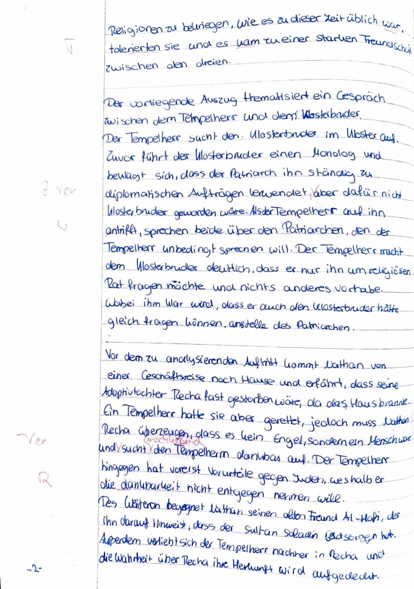 Aufgabe 11
Bei dem mir vorliegenden Text handelt es sich um
den ersten Auftritt des Vierten Aufzug aus dem.
Drama, Nathan der Weise." Das Dr