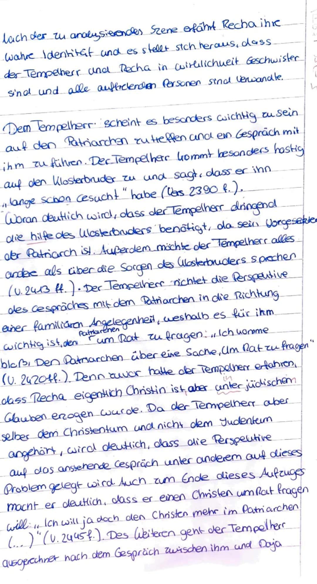 Aufgabe 11
Bei dem mir vorliegenden Text handelt es sich um
den ersten Auftritt des Vierten Aufzug aus dem.
Drama, Nathan der Weise." Das Dr
