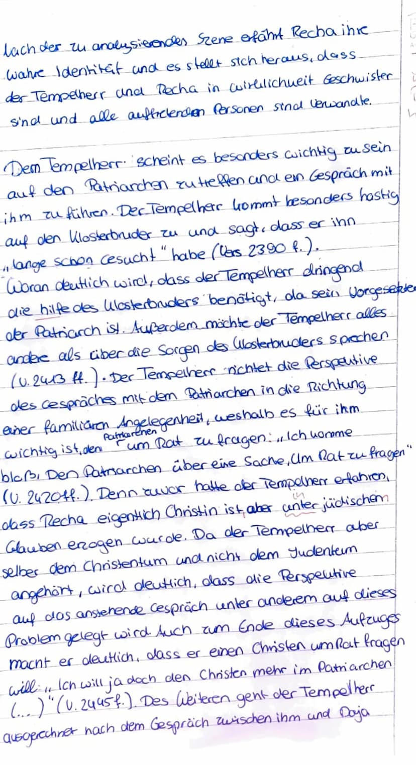 Aufgabe 11
Bei dem mir vorliegenden Text handelt es sich um
den ersten Auftritt des Vierten Aufzug aus dem.
Drama, Nathan der Weise." Das Dr