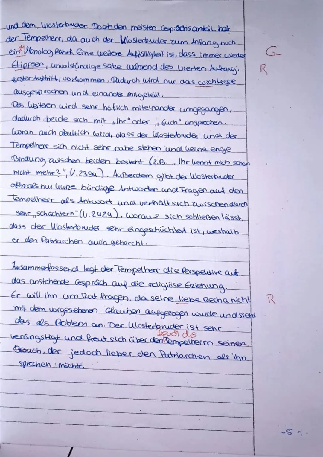 Aufgabe 11
Bei dem mir vorliegenden Text handelt es sich um
den ersten Auftritt des Vierten Aufzug aus dem.
Drama, Nathan der Weise." Das Dr