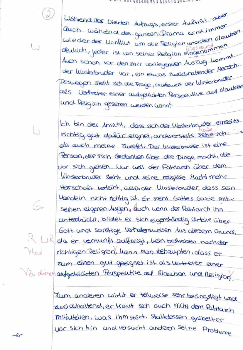 Aufgabe 11
Bei dem mir vorliegenden Text handelt es sich um
den ersten Auftritt des Vierten Aufzug aus dem.
Drama, Nathan der Weise." Das Dr