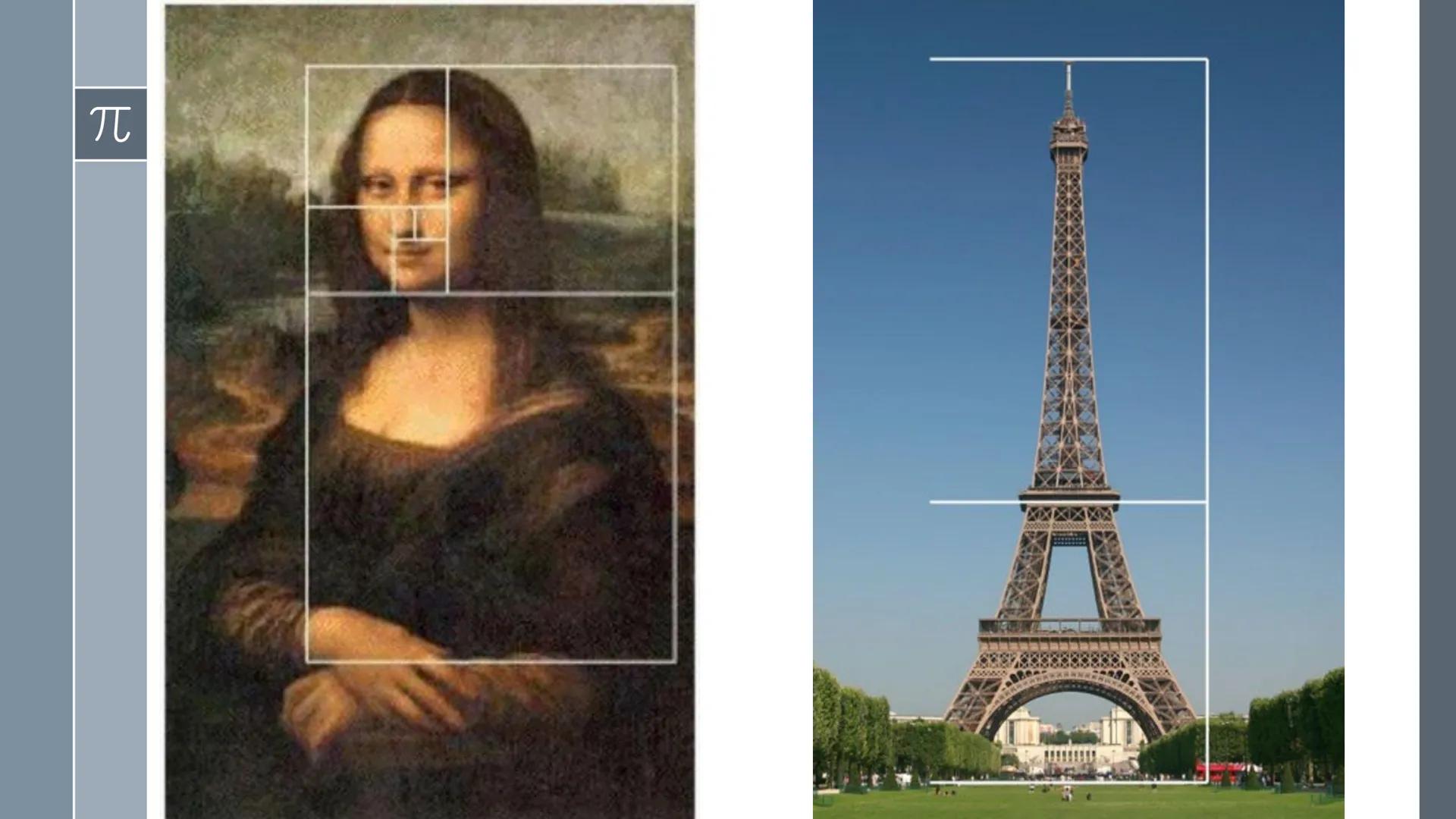 # Der Goldene
Schnitt

Präsentation von
Ilinca Michels

$\pi$ π
# Inhalt
>Was ist der Goldene Schnitt ?
> Erklärung
> Kunst und Architektur
