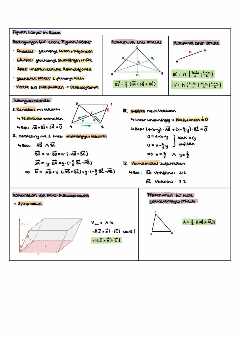 Gleichungssysteme
Kategorien von Gleichungssystemen
→ m Gleichungen; n unbekannte
quadratische -m=n
• unter bestimmt → m <n
Lösen von LGS
Ei