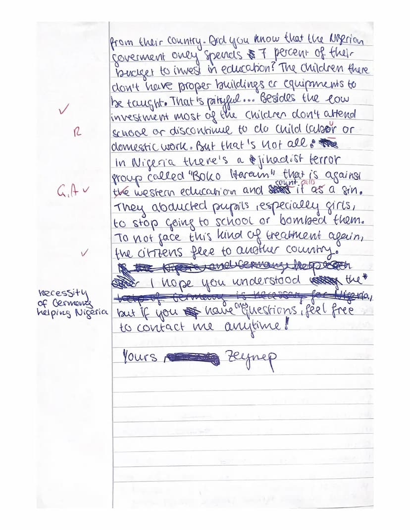 E 1/E 2
• Zeynep
VOICES OF AFRICA - NIGERIA
Part A: Reading and writing
Q1.2
Name:
3rd Exam
14th April, 2021
Text: 'Shameful' Nigeria: A cou