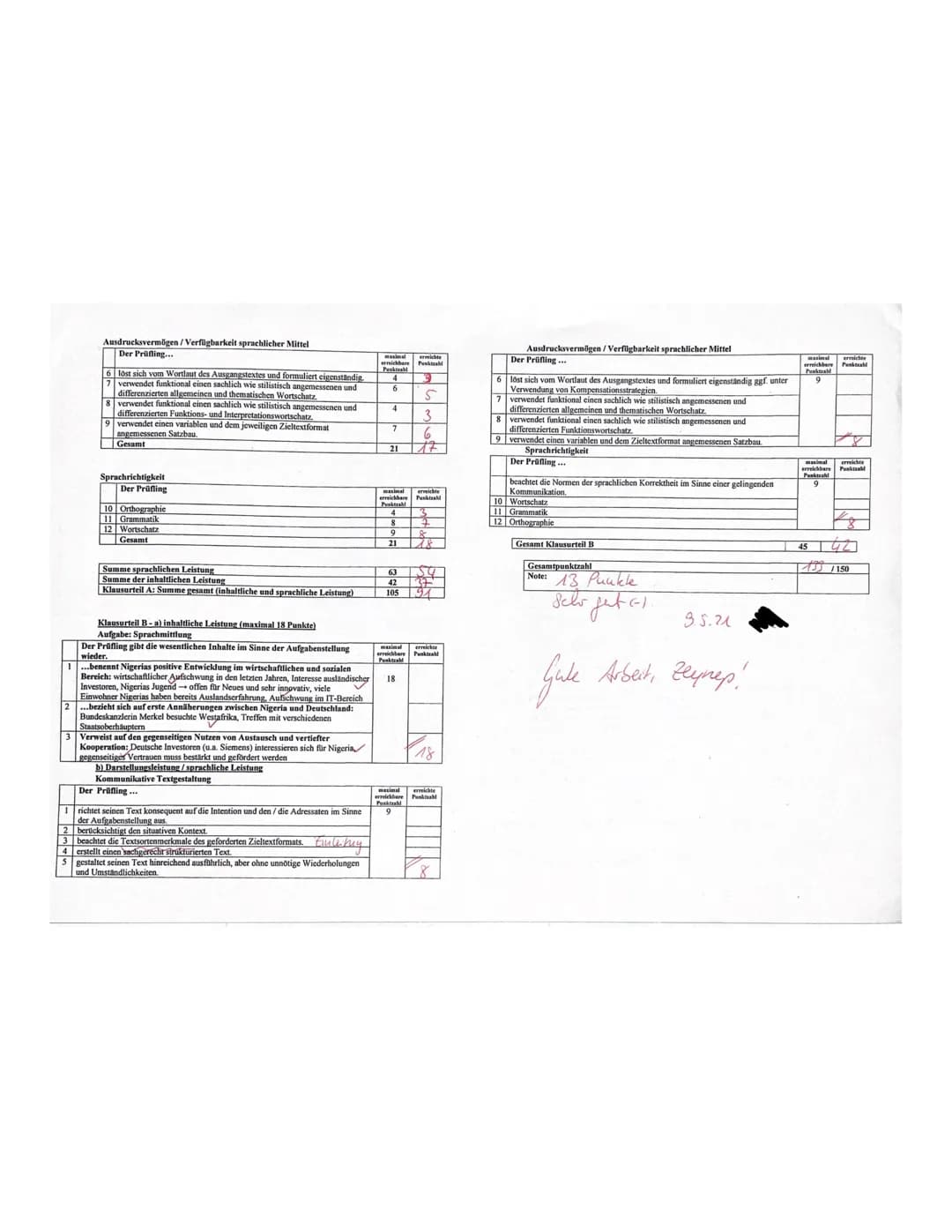 E 1/E 2
• Zeynep
VOICES OF AFRICA - NIGERIA
Part A: Reading and writing
Q1.2
Name:
3rd Exam
14th April, 2021
Text: 'Shameful' Nigeria: A cou