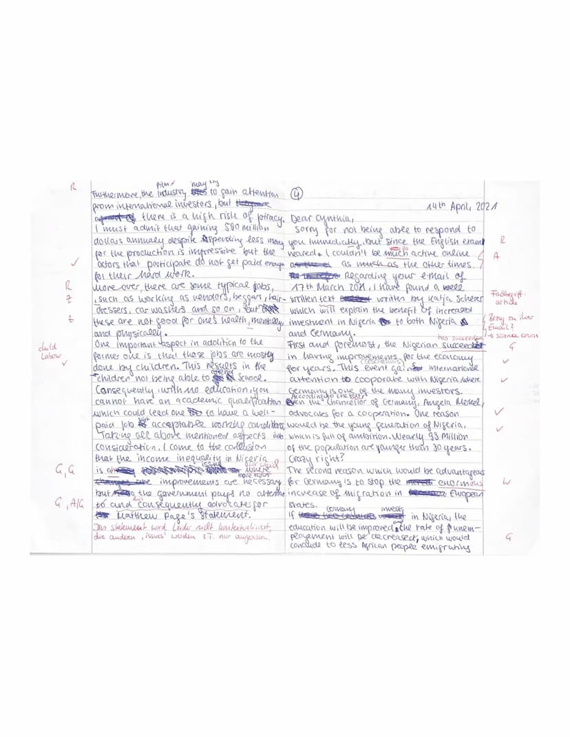 E 1/E 2
• Zeynep
VOICES OF AFRICA - NIGERIA
Part A: Reading and writing
Q1.2
Name:
3rd Exam
14th April, 2021
Text: 'Shameful' Nigeria: A cou