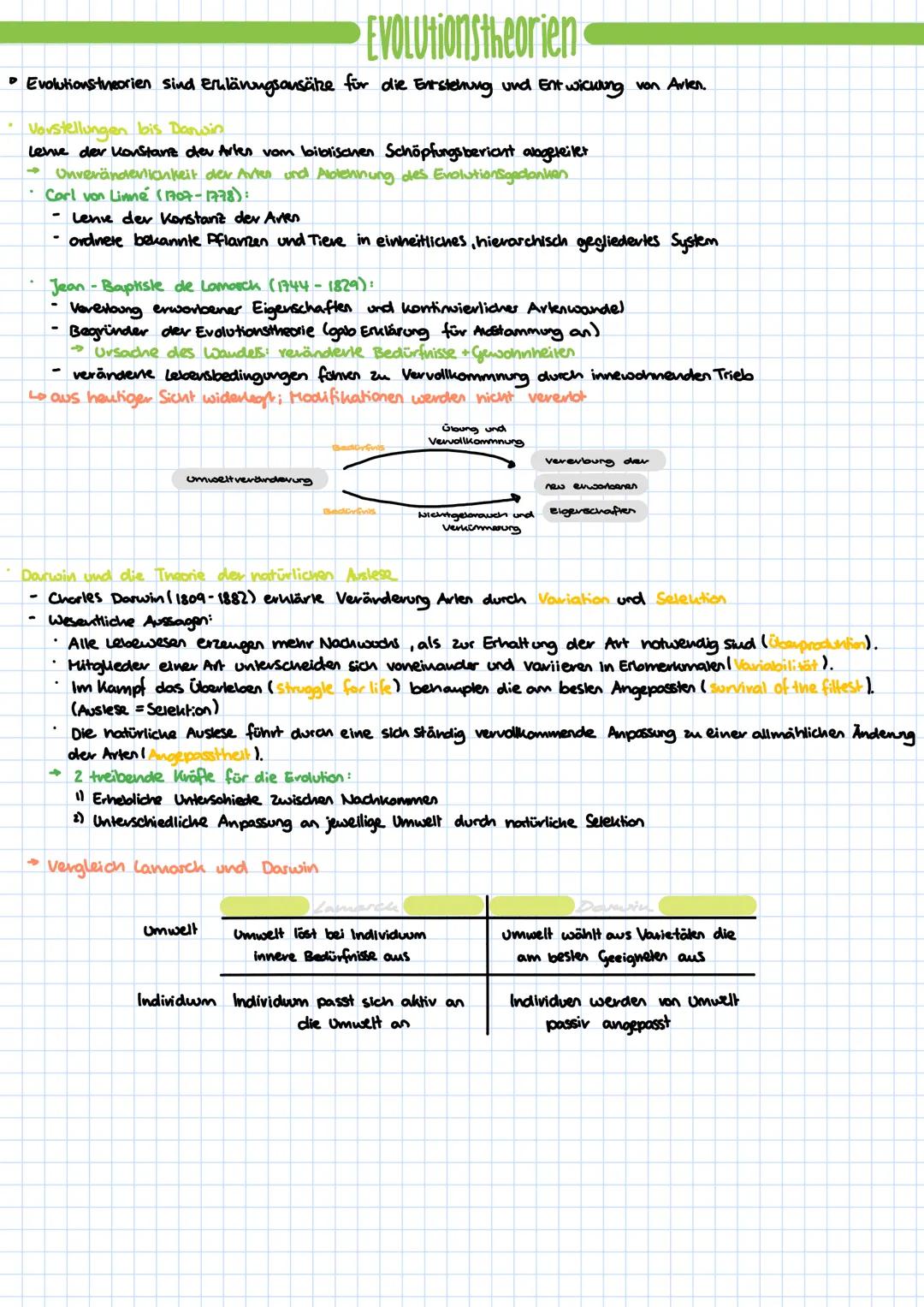 # Evolutionstheorien

• Evolutions theorien sind Eruläwngsansätze für die Entstehung und Entwicklung von Avien.

Varstellungen bis Darwin
- 
