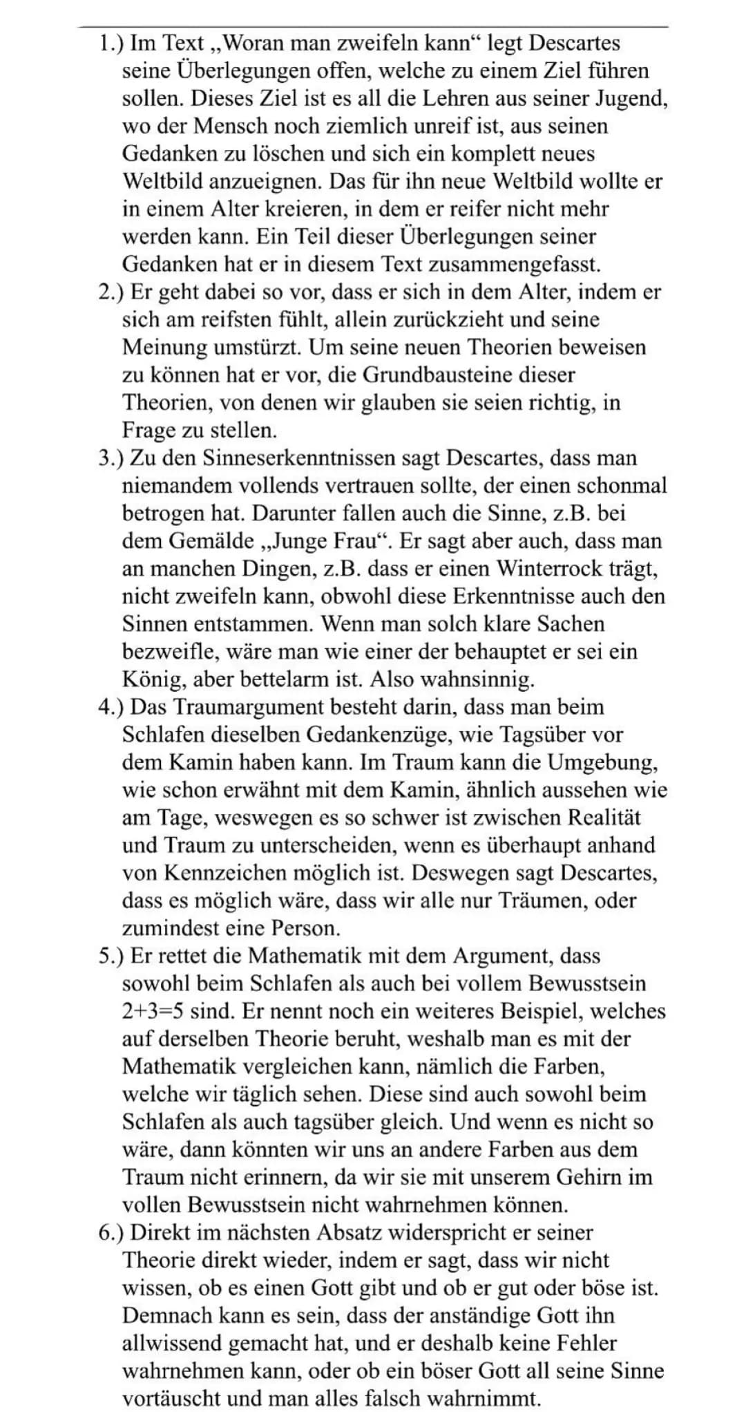 Descartes' Meditationen einfach erklärt: Was ist das Traumargument?