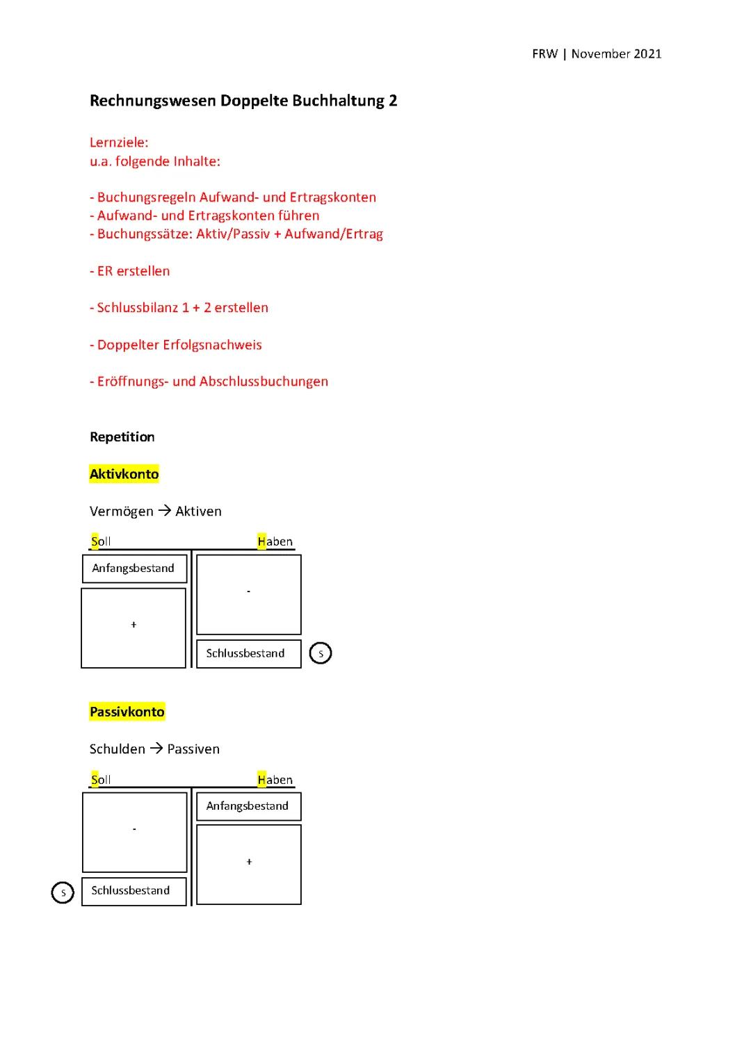 Doppelte Buchhaltung 