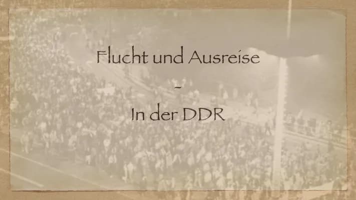 Know Flucht und Ausreise in der DDR thumbnail