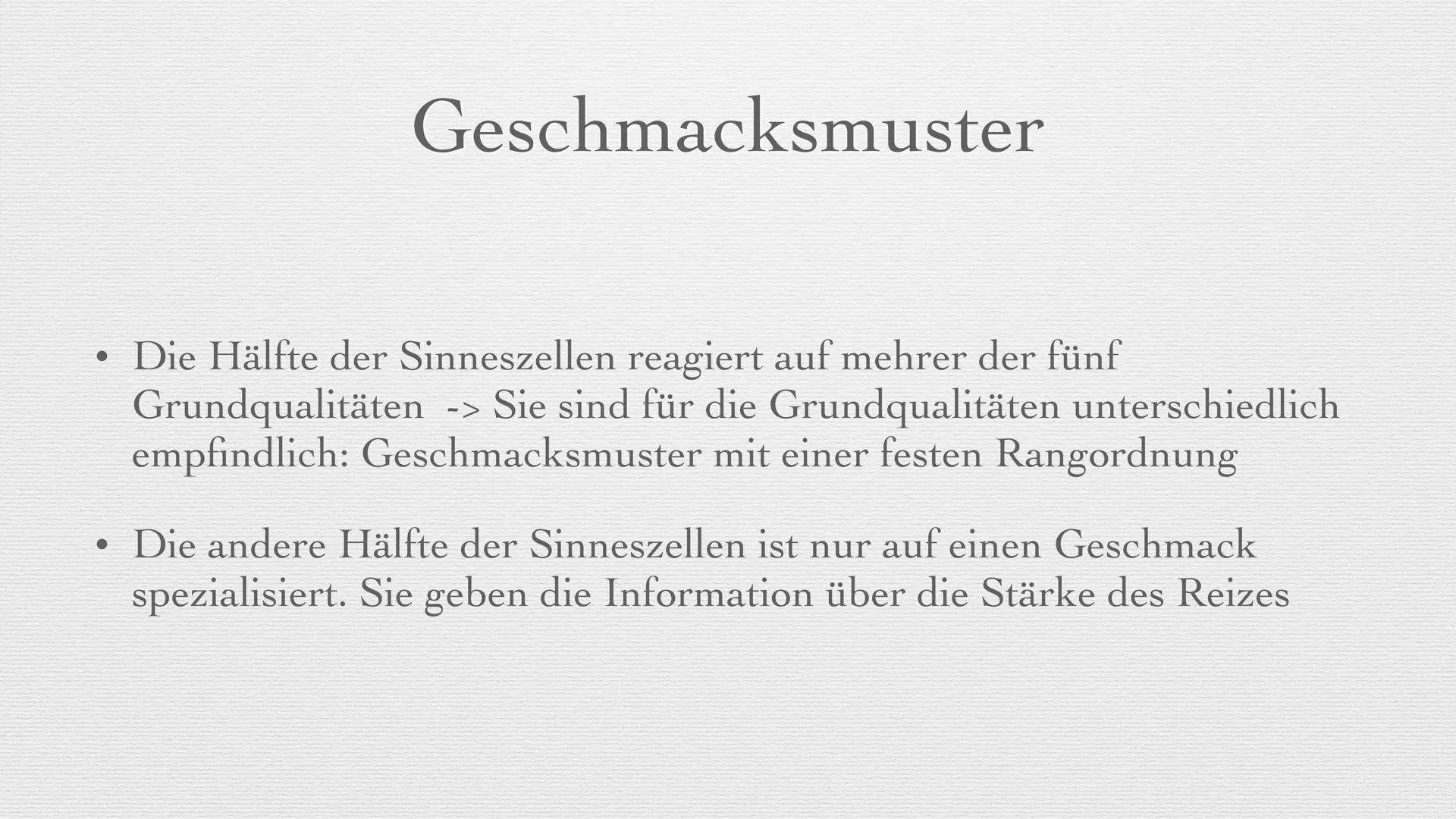 # Der Geschmackssinn

Eine Unterrichtsstunde Unterrichtsablauf

*   Grundlagen des Geschmackssinns
*   Mögliche Fehlfunktionen des Geschmack