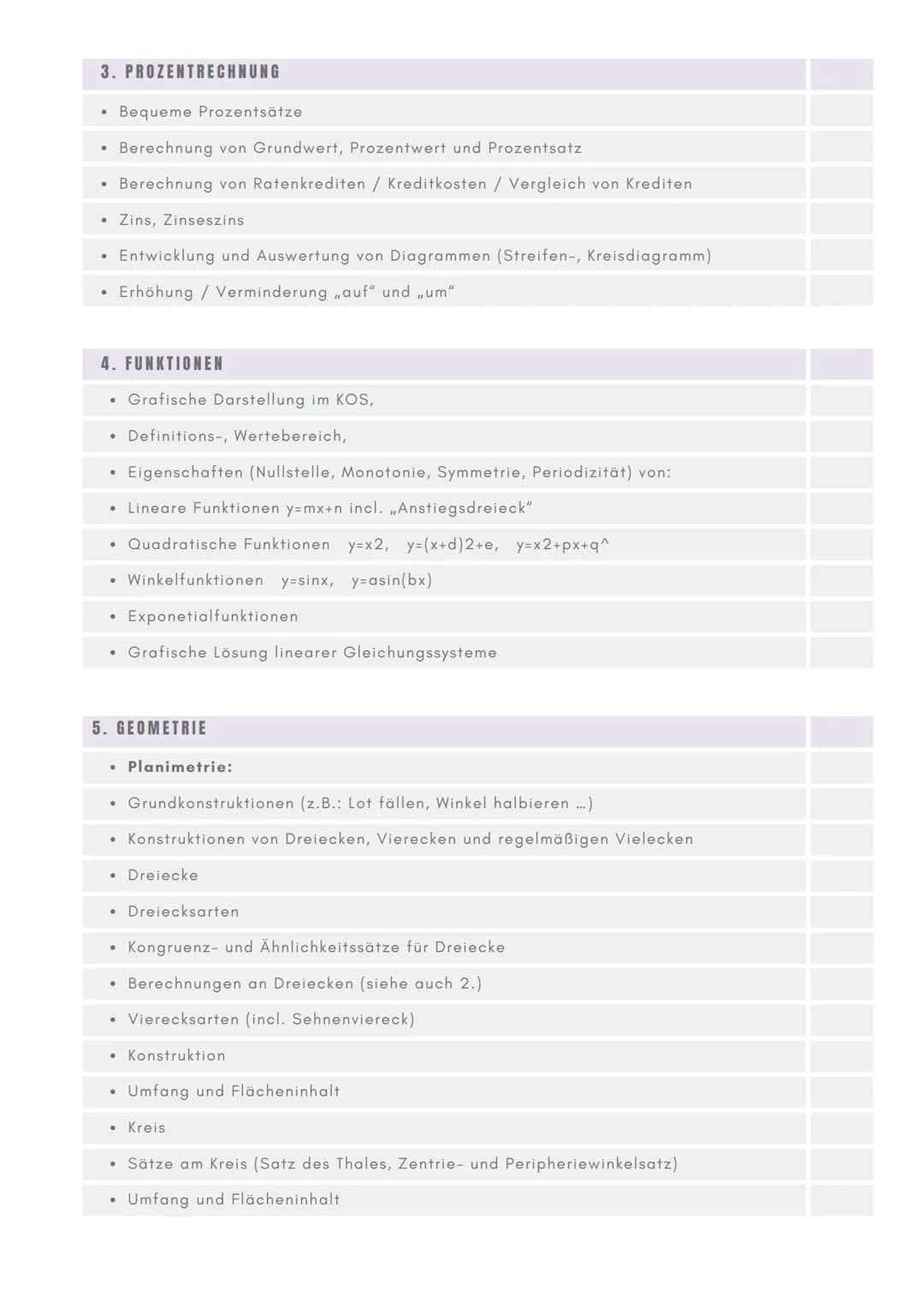 T Mathe N
TH
1. RECHENFERTIGKEITEN
• Grundrechenarten
Überschlagsrechnung
• Umrechnung von Einheiten (Länge, Fläche,
Volumen, Zeit, Masse, G