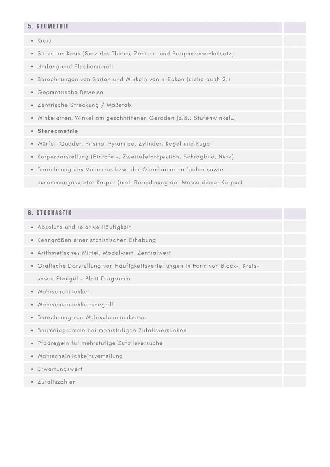 T Mathe N
TH
1. RECHENFERTIGKEITEN
• Grundrechenarten
Überschlagsrechnung
• Umrechnung von Einheiten (Länge, Fläche,
Volumen, Zeit, Masse, G
