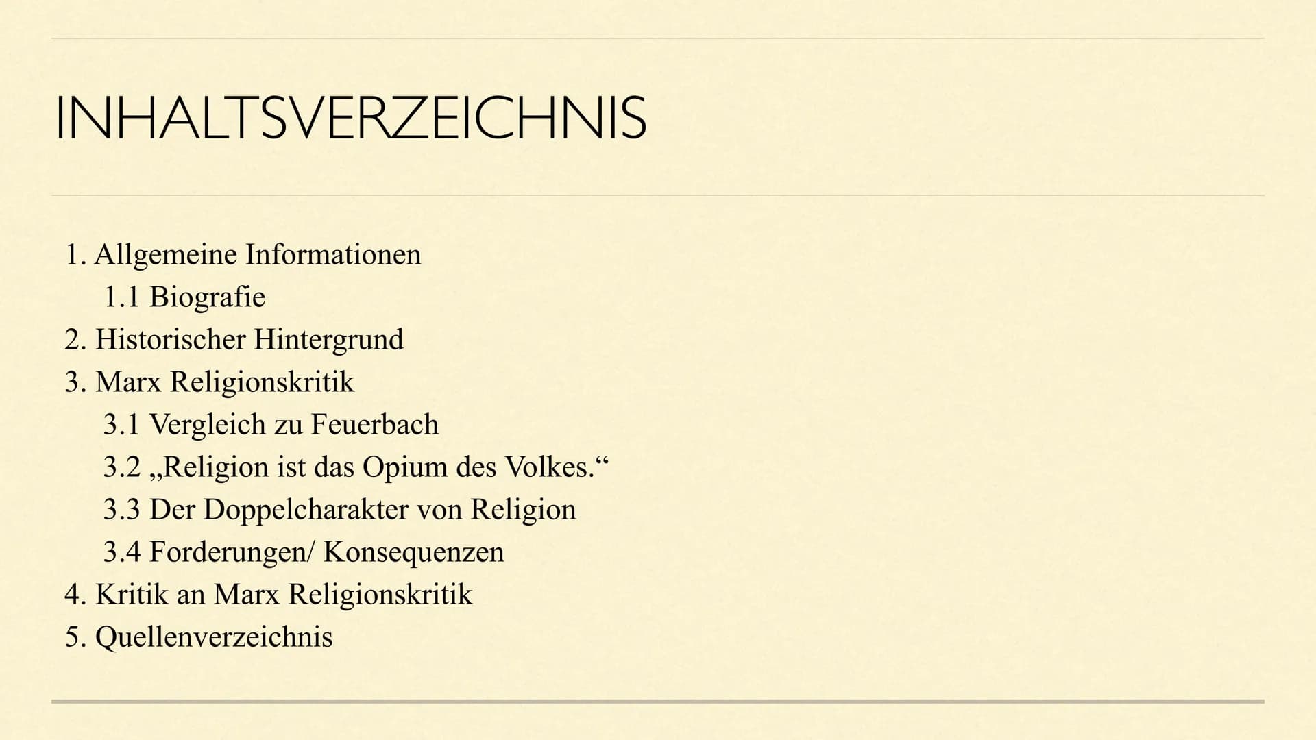 KARL MARX
Eine Präsentation von Maxima Linde INHALTSVERZEICHNIS
1. Allgemeine Informationen
1.1 Biografie
2. Historischer Hintergrund
3. Mar