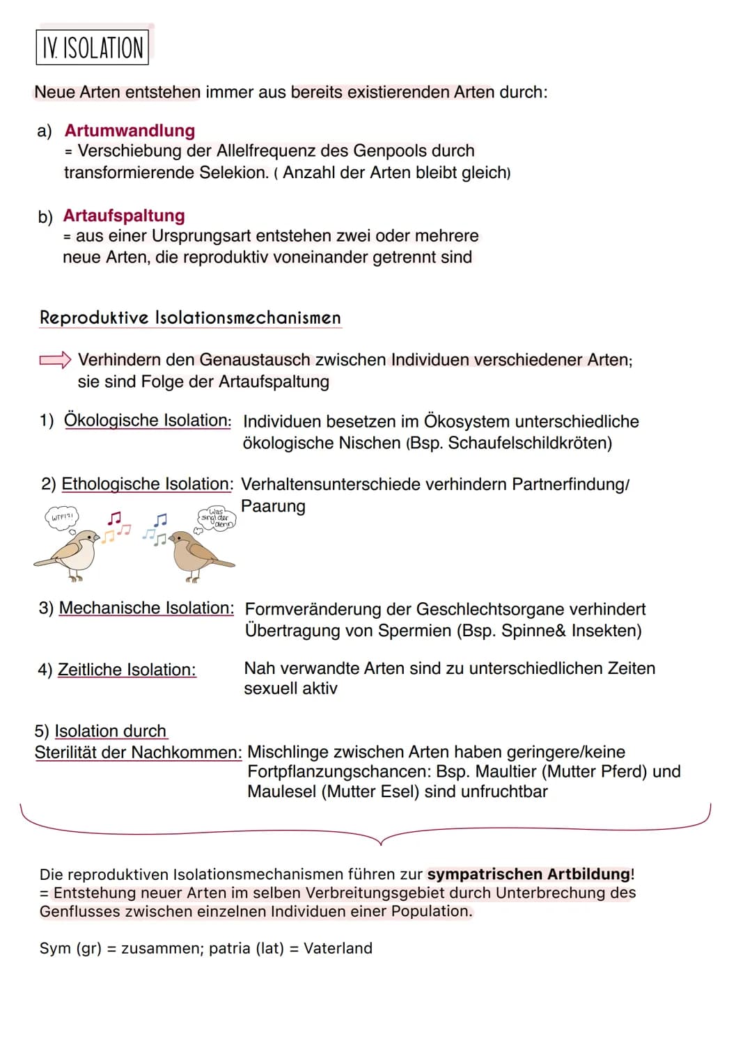 Synthetische Evolutionstheorie
= Moderne Evolutionstheorie, die alle Erkenntnisse der Naturwissenschaften
mit einbezieht, z.B. Genetik, Palä