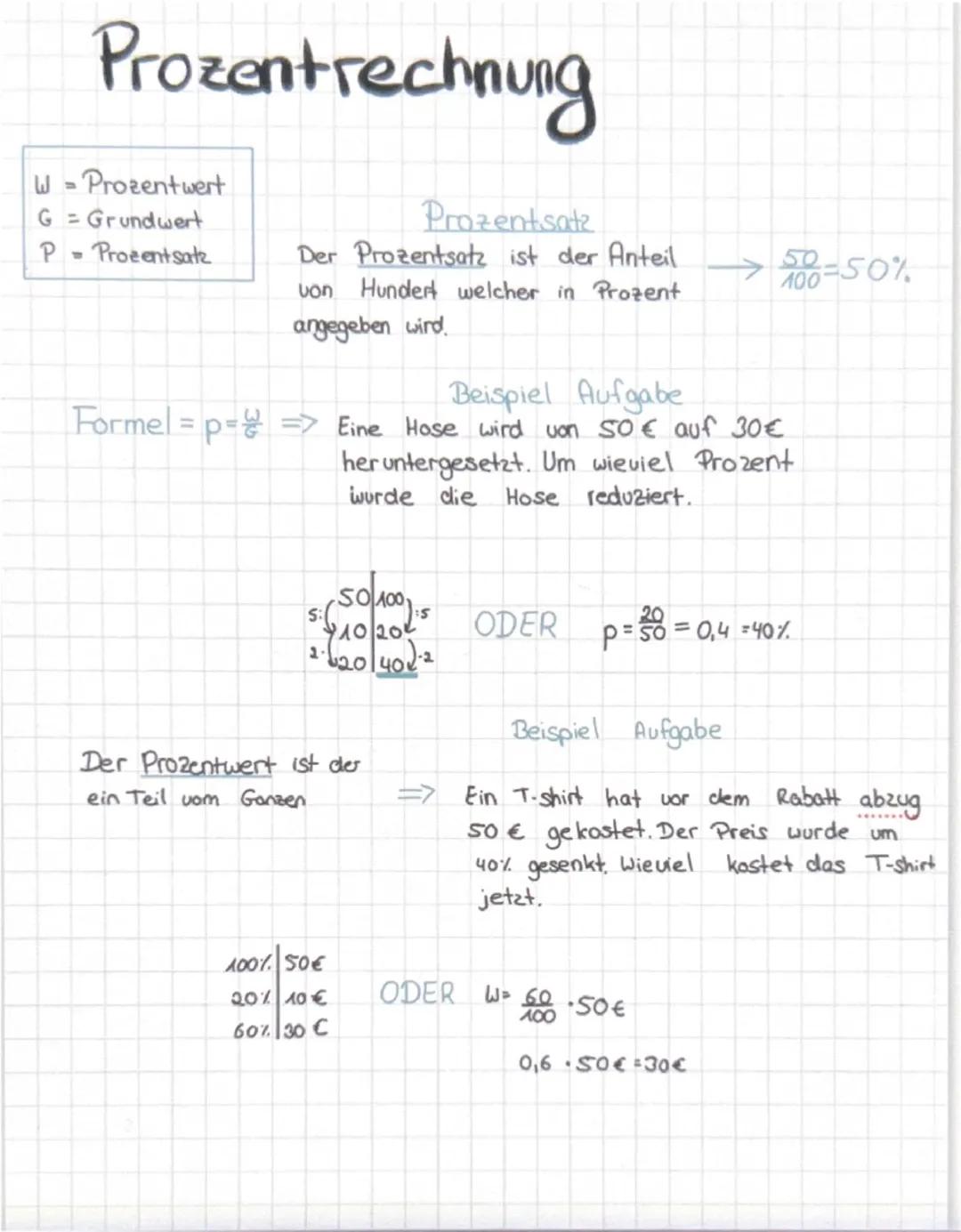 Grundwert
Der Grundwert ist
immer das ganze
also 100.
Formel $G = \frac{W}{P}$
=> Beispiel Aufgabe
Wieviel haben die Schuhe vor der
Reduzier