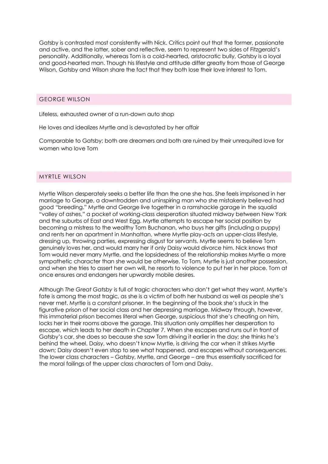 CHARACTERIZATION
NICK CARRAWAY
Represents one of Fitzgerald's personality: quiet, reflective
Lives in West Egg, is 29-30 years old
Daisy is 