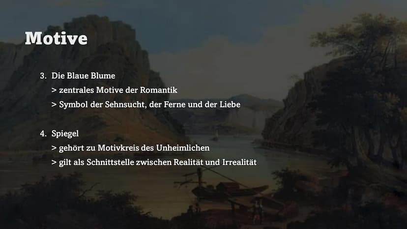 Die Literatur der
Romantik
18. 19. JAHRHUNDERT Gliederung
1. Allgemeines
2. Historischer Hintergrund
3. Philosophischer Hintergrund
4. Merkm