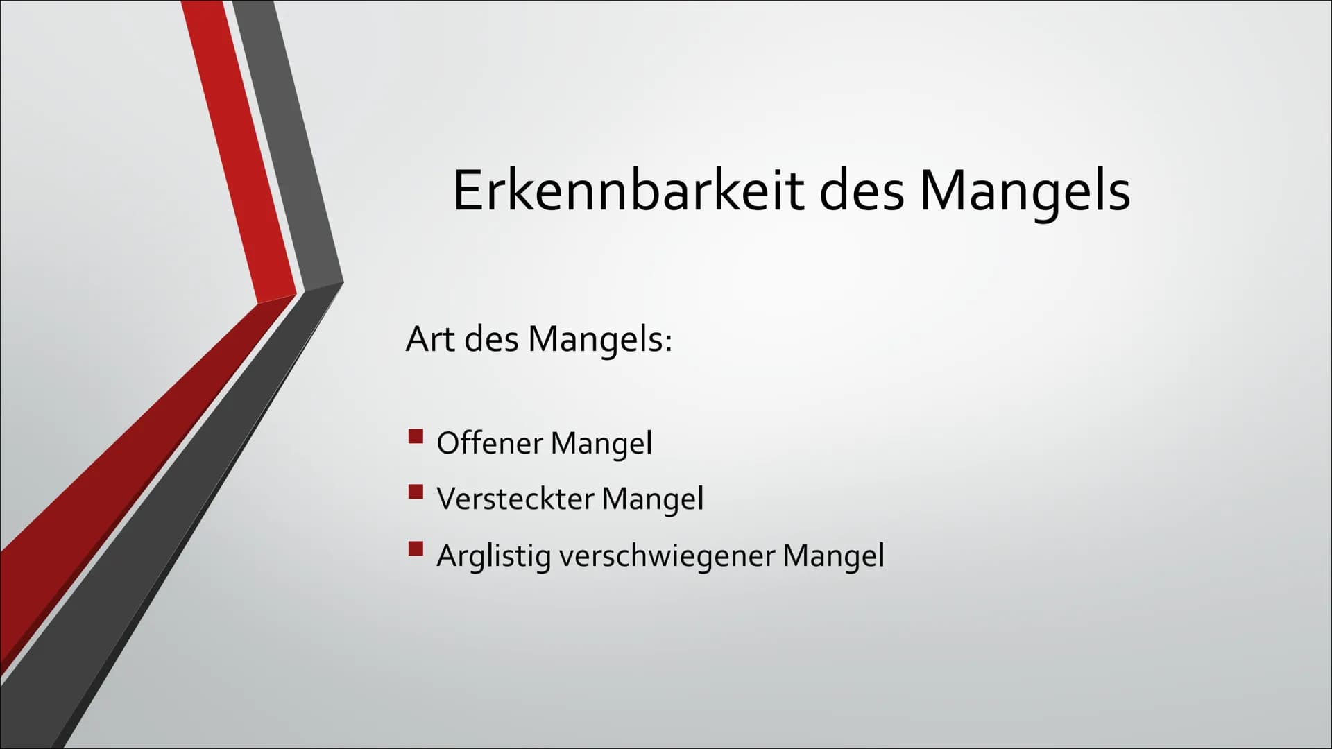 22.11.2019
Von x
Mangelhafte
Lieferung Inhaltsverzeichnis
1. Definition
2. Art der Mängel
3. Erkennbarkeit des Mangels
4. Pflichten des Käuf