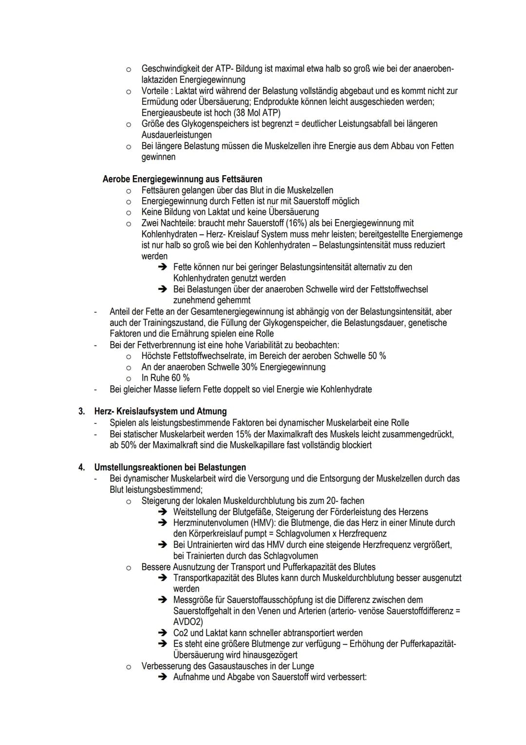 I. Wirkung des Ausdauertrainings:
Herz-Kreislauf System:
o Vergrößerung/ Verdickung des Herzmuskels - Sportherz
Erhöhung des Schlagvolumens 